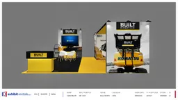 20x20 Island booth design by Exhibit-Rentals